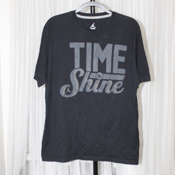 Jordan “Time to Shine” Graphic Tee – Black. Sz. L - Picture 1 of 6
